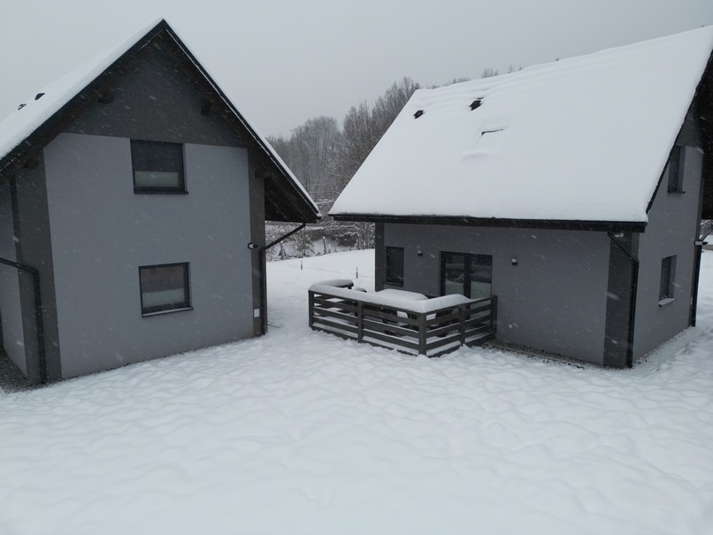 Ogród zimą Wiślańska Dolina