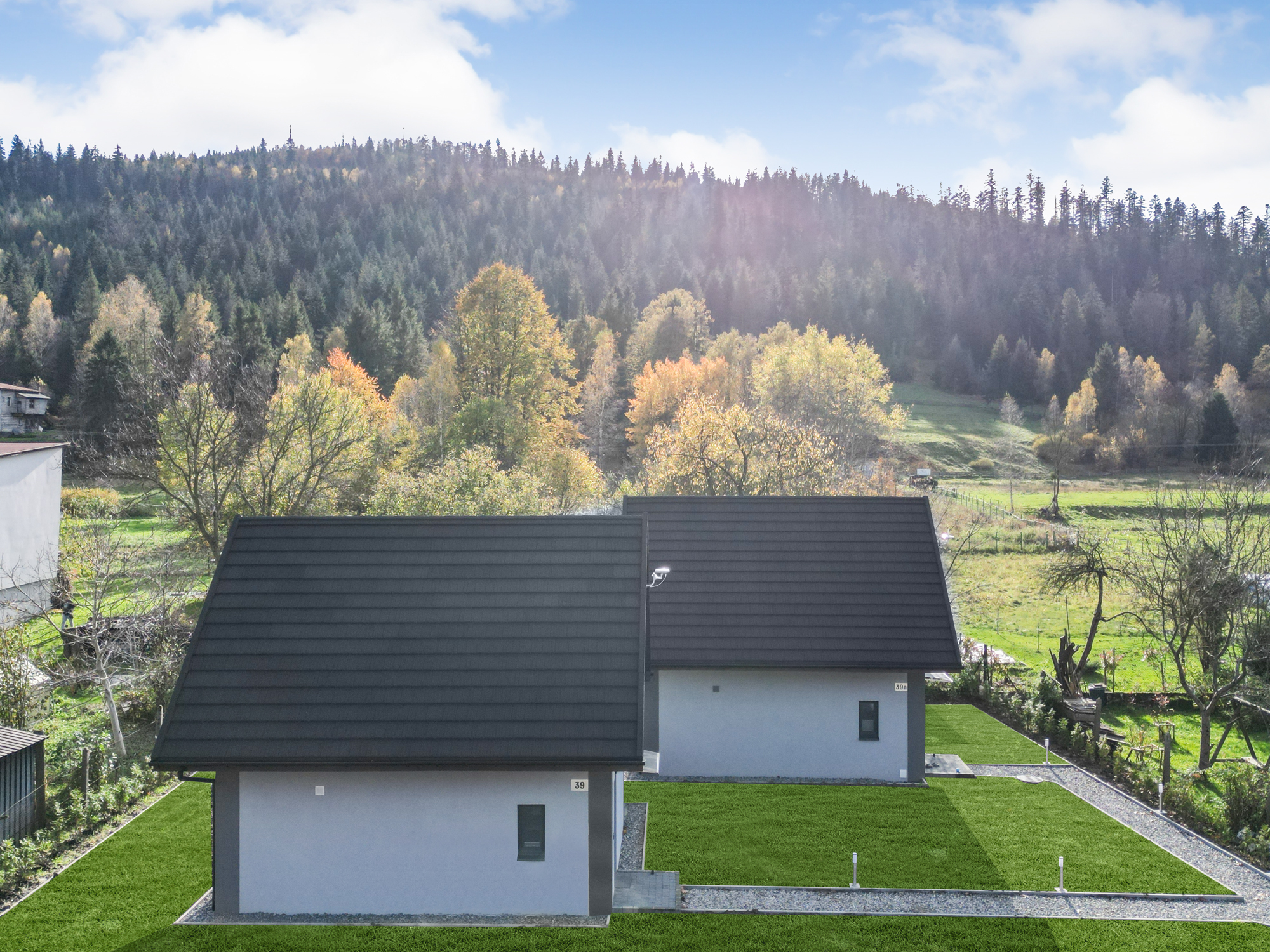 Domki Wiślańska Dolina w zimowej scenerii
